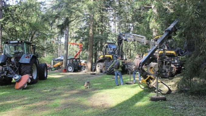 Die Veranstalter hatten imposante und schwere Forstmaschinen aufgefahren. © Haubrock-Kriedel